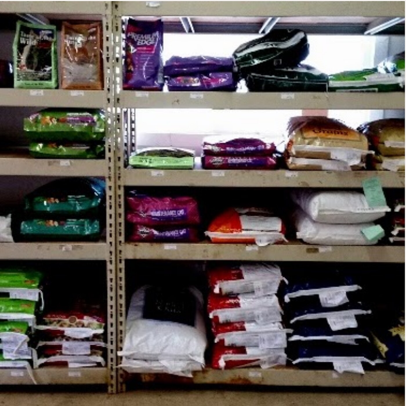 Pet and livestock feed stocked inside Ruch Hardware