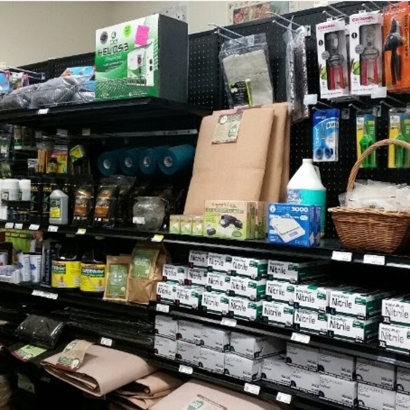 Garden and grow supplies inside Ruch Hardware